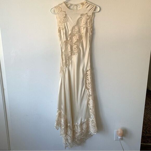 Ulla Johnson Kaia Cowrie Sheer Silk Lace Sleeveless Midi Dress Bride Bridal - Picture 10 of 14